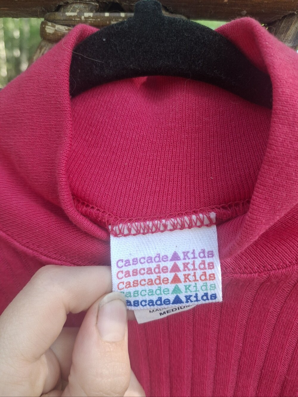 Girl's Ribbed Funnel Neck Sweater - Pink - Picture 2 of 5